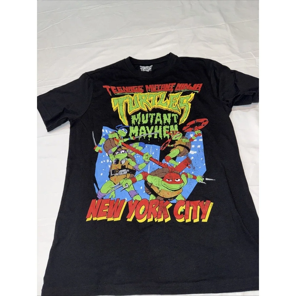 Teenage Mutant Ninja Turtles T Shirt Mens Size S Black Mutant Mayhem Graphic